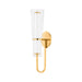 Hudson Valley Vancouver 1 Light Wall Sconce, Aged Brass/Clear - 4220-AGB