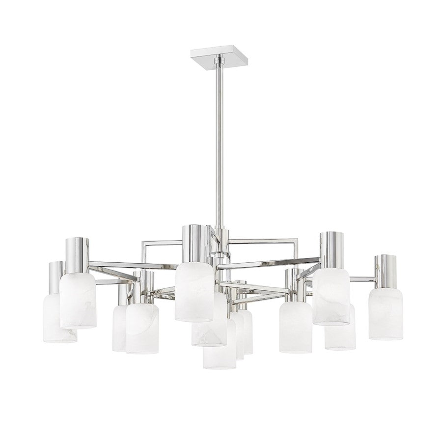 Hudson Valley Centerport 12 Light Chandelier, Polished Nickel - 4237-PN