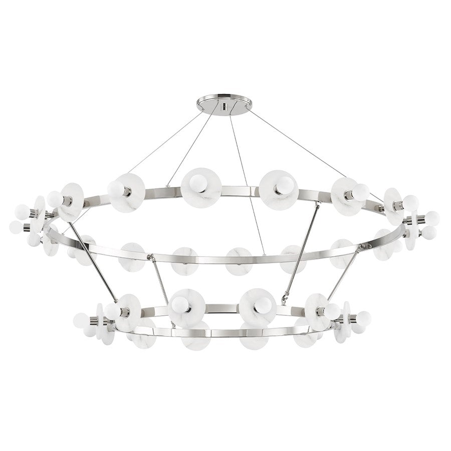 Hudson Valley Austen 30 Light, 2- Tier Chandelier, Polished Nickel - 4262-PN