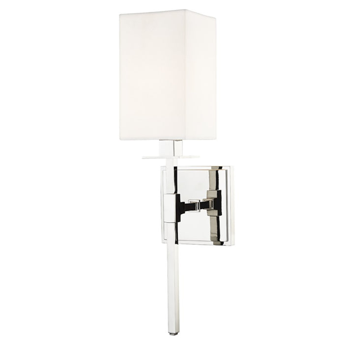 Hudson Valley Taunton 1 Light Wall Sconce, Polished Nickel