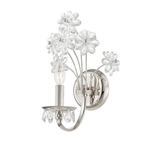Hudson Valley Beaumont 1 Light Wall Sconce, Nickel/White Glass - 4402-PN