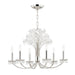Hudson Valley Beaumont 6 Light Chandelier, Polished Nickel/White Glass - 4430-PN