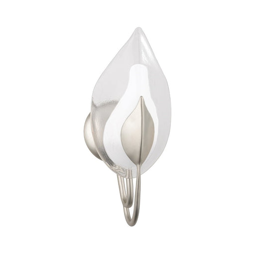 Hudson Valley Blossom 1 Light Wall Sconce, Silver Leaf/Clear - 4801-SL