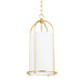 Hudson Valley Orlando 1 Light 22" Lantern, Aged Brass/White - 4810-AGB