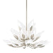 Hudson Valley Blossom 20 Light Chandelier, Silver Leaf/Clear - 4840