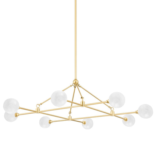Hudson Valley Andrews 8 Light Chandelier in Aged Brass/Cloud - 4846-AGB