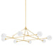 Hudson Valley Andrews 8 Light Chandelier in Aged Brass/Cloud - 4846-AGB