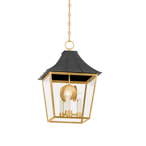 Hudson Valley Staatsburg 3 Light Lantern, Gold/Graphite/Clear - 4903-VGL-GRA