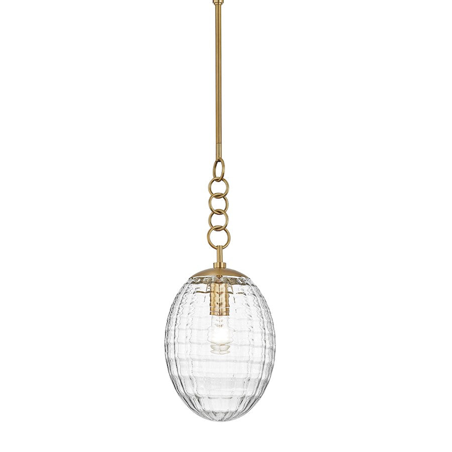 Hudson Valley Venice 1 Light 22" Pendant, Aged Brass - 4908-AGB