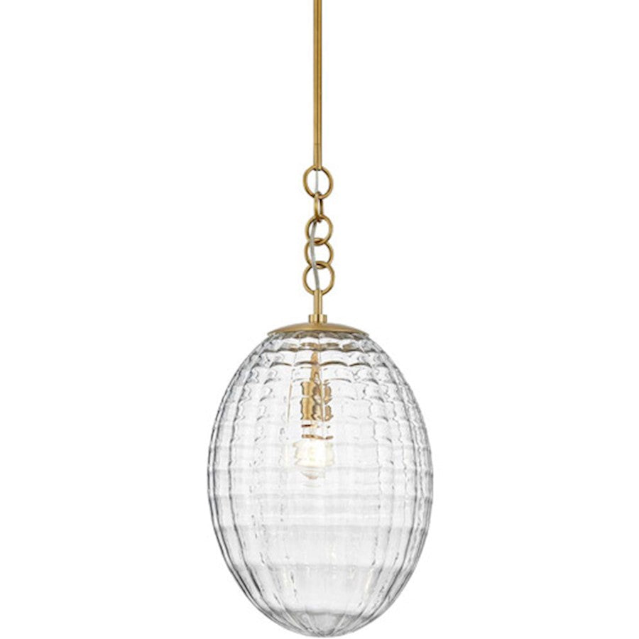 Hudson Valley Venice 1 Light 27" Pendant, Aged Brass - 4912-AGB