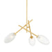 Hudson Valley Alberton 3 Light Chandelier in Aged Brass/Clear - 5031-AGB
