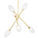 Hudson Valley Alberton 6 Light Chandelier in Aged Brass/Clear - 5052-AGB