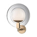 Hudson Valley Caswell 1 Light Wall Sconce, Aged Brass/White - 5101-AGB