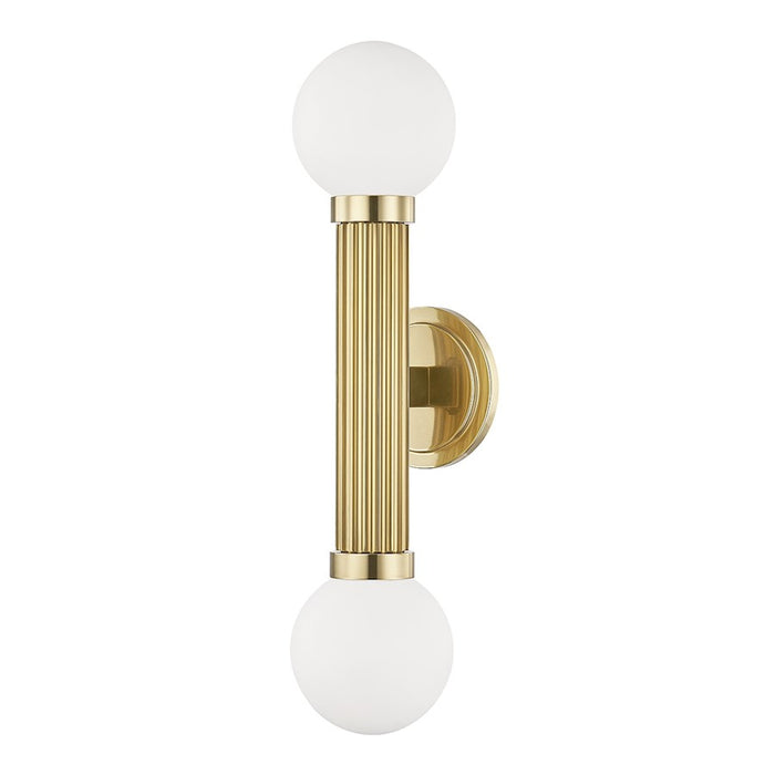 Hudson Valley Reade 2 Light Wall Sconce, Aged Brass - 5102-AGB