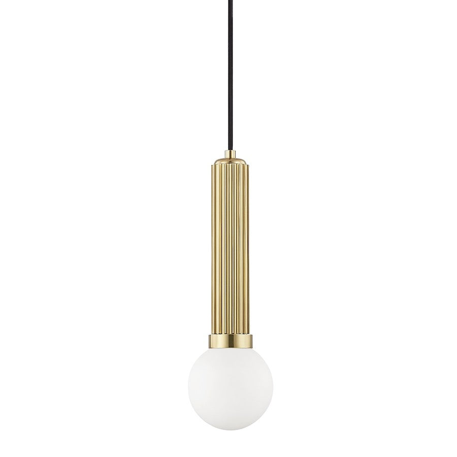 Hudson Valley Reade 1 Light Pendant, Aged Brass - 5104-AGB