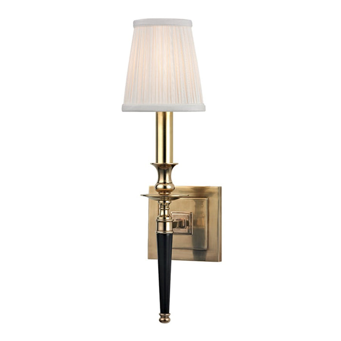 Hudson Valley Salina 1 Light Wall Sconce, Aged Brass/Cream - 5221-AGB