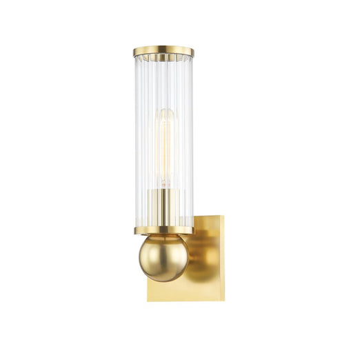 Hudson Valley Malone 1 Light Wall Sconce, Aged Brass - 5271-AGB