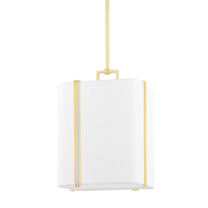 Hudson Valley Downing 1 Light Small Pendant, Aged Brass - 5413-AGB