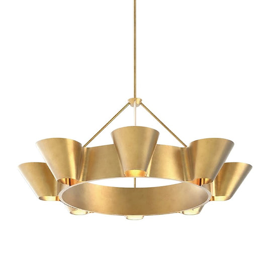 Hudson Valley Reeve 8 Light Chandelier, Vintage Gold Leaf - 5638