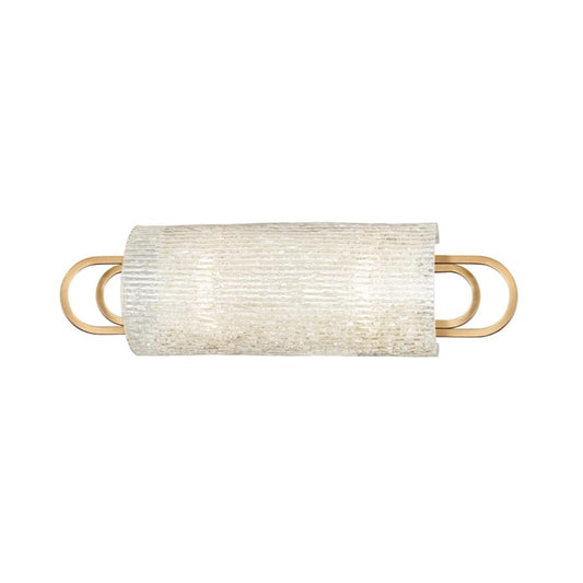 Buckley 2 Light Bathroom Vanity Light, Aged Brass