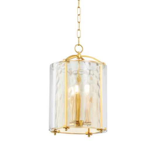 Hudson Valley Ramsey 3 Light Lantern, Aged Brass/Clear - 6003-AGB