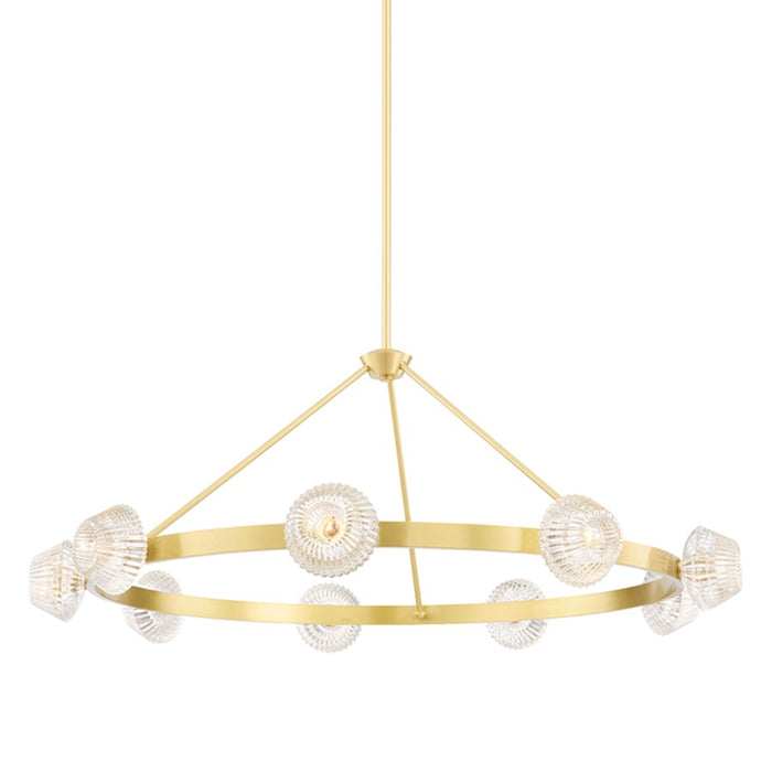 Hudson Valley Barclay 9 Light Chandelier, Aged Brass - 6150-AGB