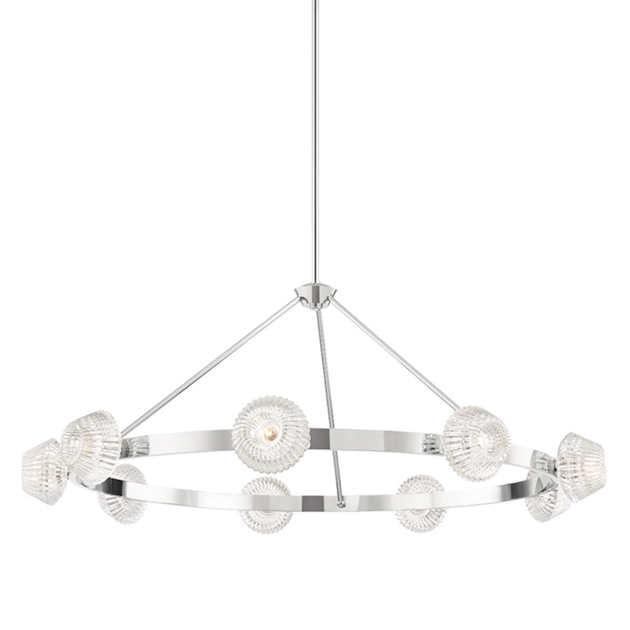 Hudson Valley Barclay 9 Light Chandelier, Polished Nickel - 6150-PN