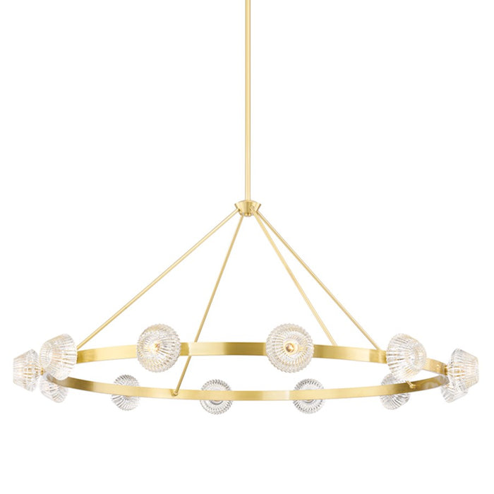 Hudson Valley Barclay 12 Light Chandelier, Aged Brass - 6165-AGB