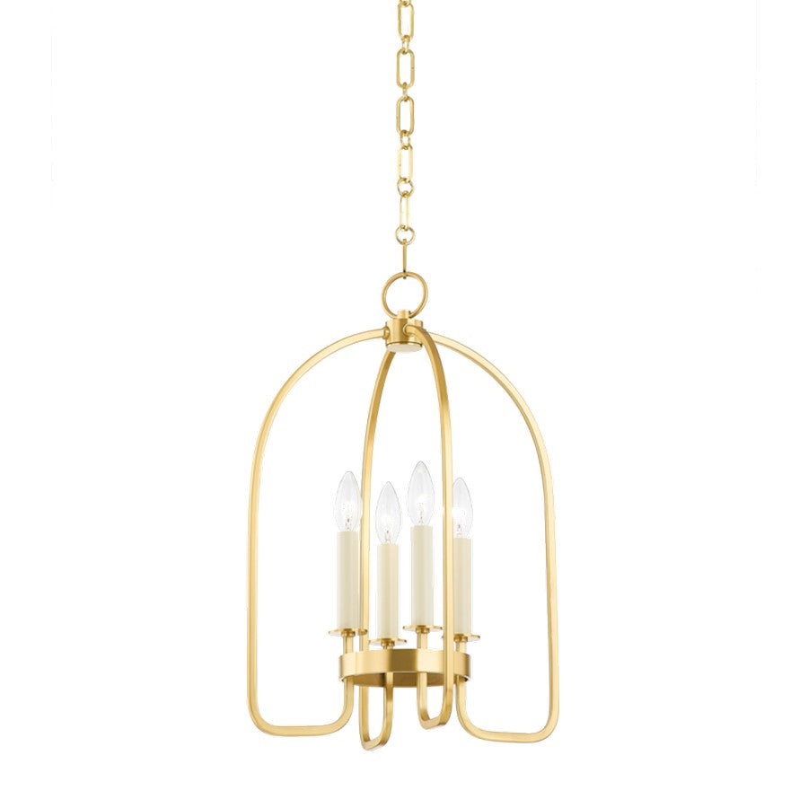 Hudson Valley Oakville 4 Light Lantern, Aged Brass - 6314-AGB