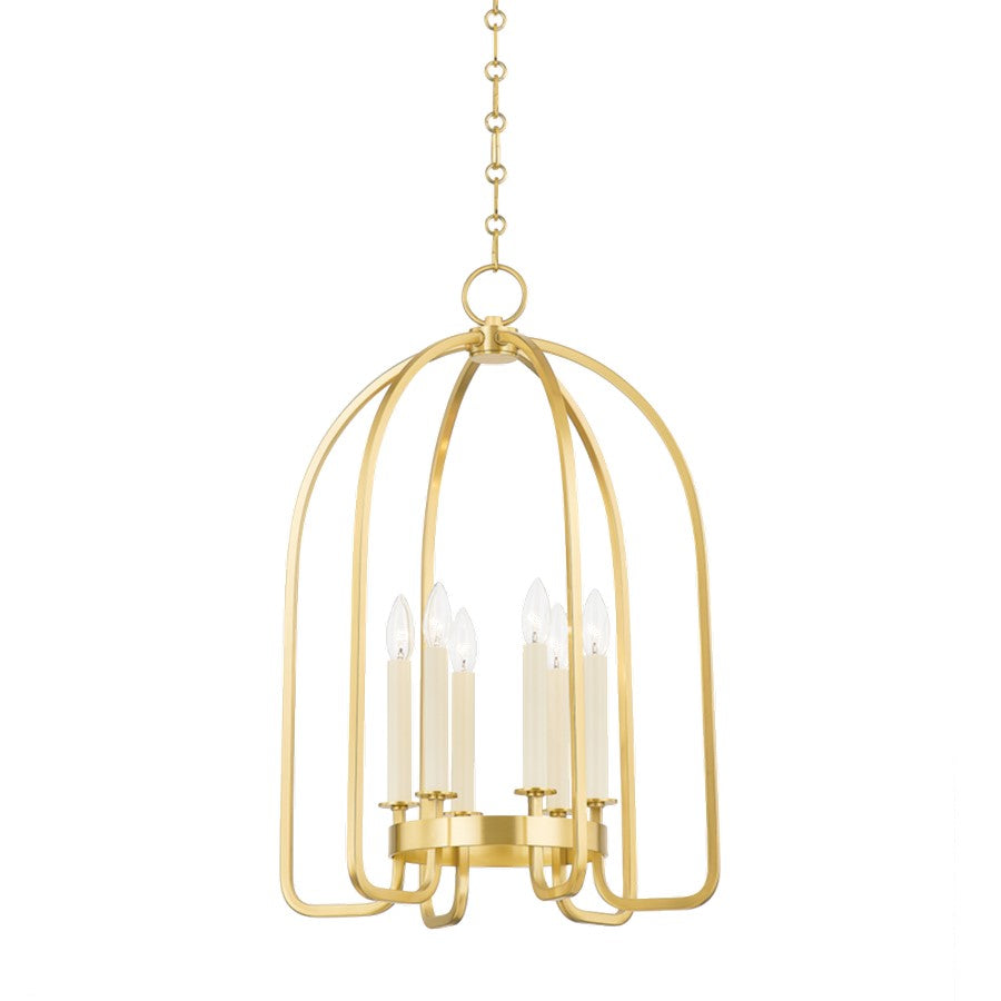 Hudson Valley Oakville 6 Light Lantern, Aged Brass - 6318-AGB