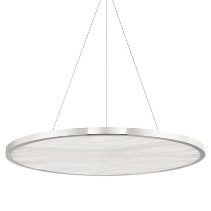 Hudson Lighting Eastport 36" Led Pendant, Polished Nickel/White - 6336-PN