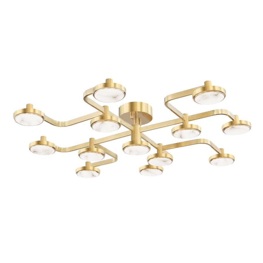 Hudson Valley Meander 13 Light Chandelier, Aged Brass - 6343-AGB