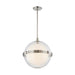 Hudson Valley Northport 1 Light 18" Pendant, Nickel/Clear Glass - 6518-PN