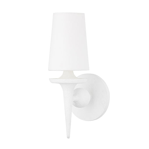 Hudson Valley Torch 1 Light Wall Sconce, White Plaster - 6601-WP