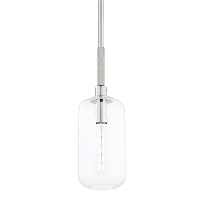 Hudson Valley Lenox Hill 1-Light Small Pendant, Polished Nickel/Clear - 6908-PN