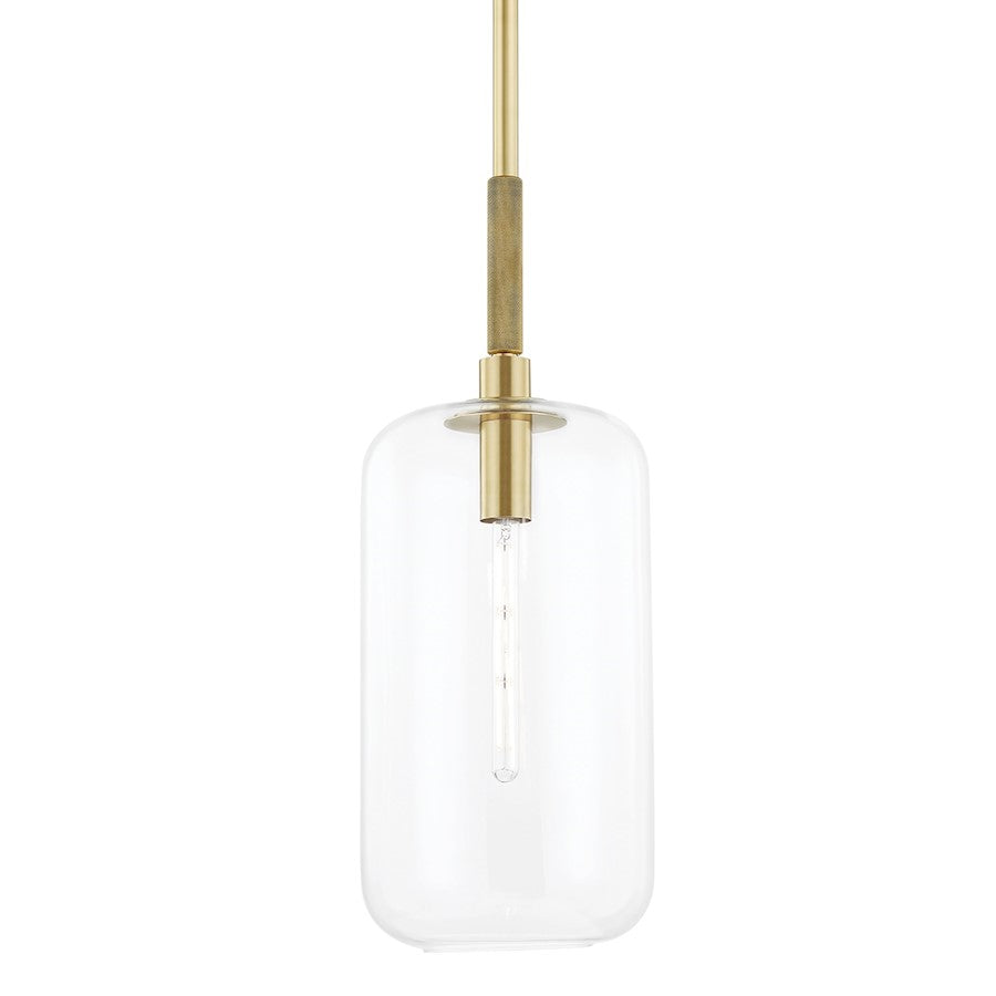 Hudson Valley Lenox Hill 1-Light Large Pendant, Brass/Clear Glass - 6911-AGB