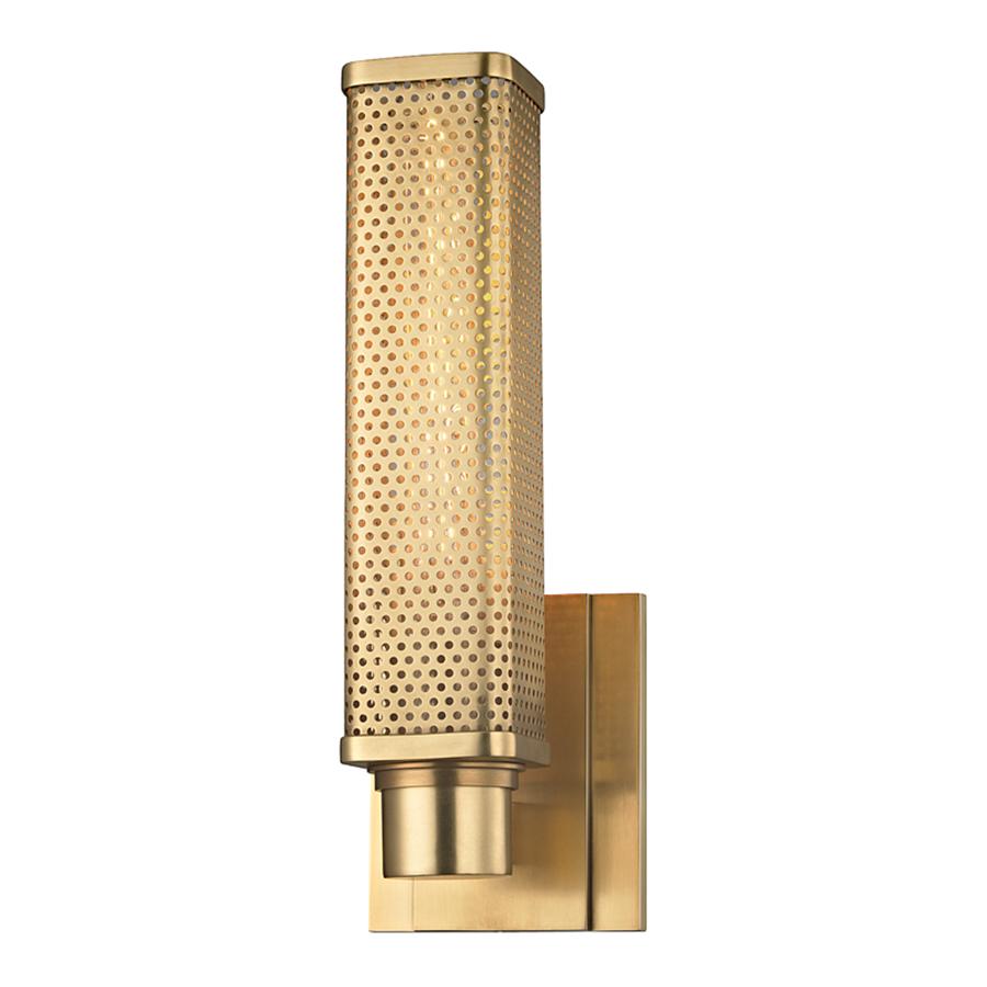 Gibbs Wall Sconce, Aged Brass