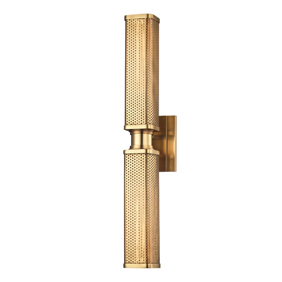 Gibbs Wall Sconce, Aged Brass