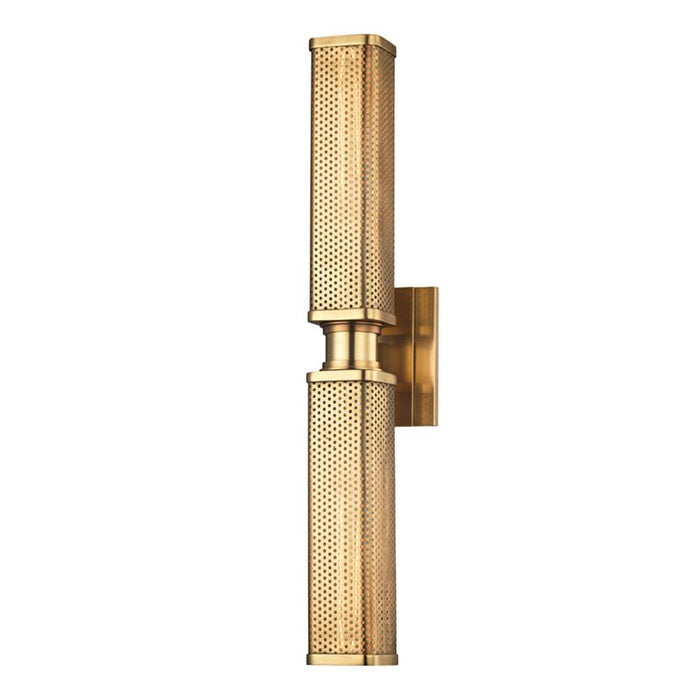 Hudson Valley Gibbs Wall Sconce, Aged Brass