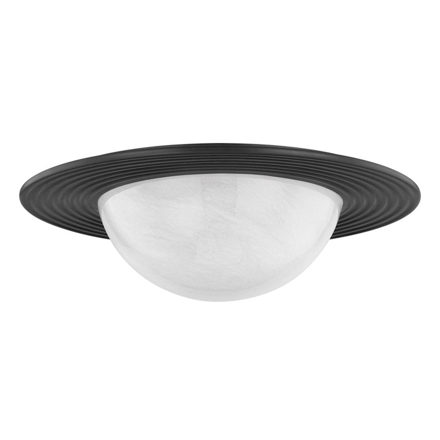 Hudson Valley Geraldton 1 Light 21" Flush Mount, Bronze/Cloud - 7123-DB