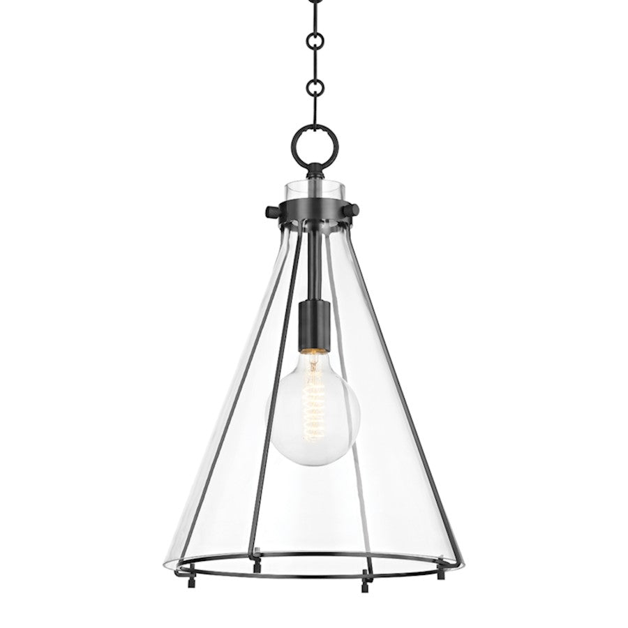 Hudson Valley Eldridge 1 Light Pendant, Old Bronze/Clear - 7304-OB