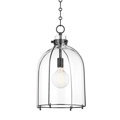 Hudson Valley Eldridge 1 Light 16" Pendant, Old Bronze/Clear - 7306-OB