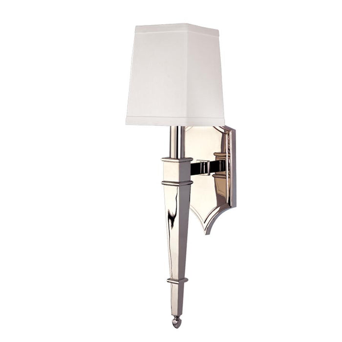 Hudson Valley Norwich 1 Light Wall Sconce, Polished Nickel