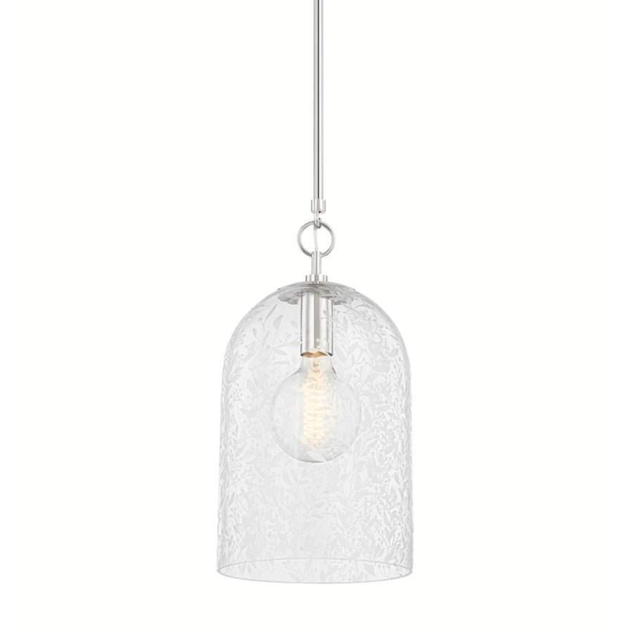 Hudson Valley Belleville 1 Light 19" Pendant in Polished Nickel/Clear - 7510-PN