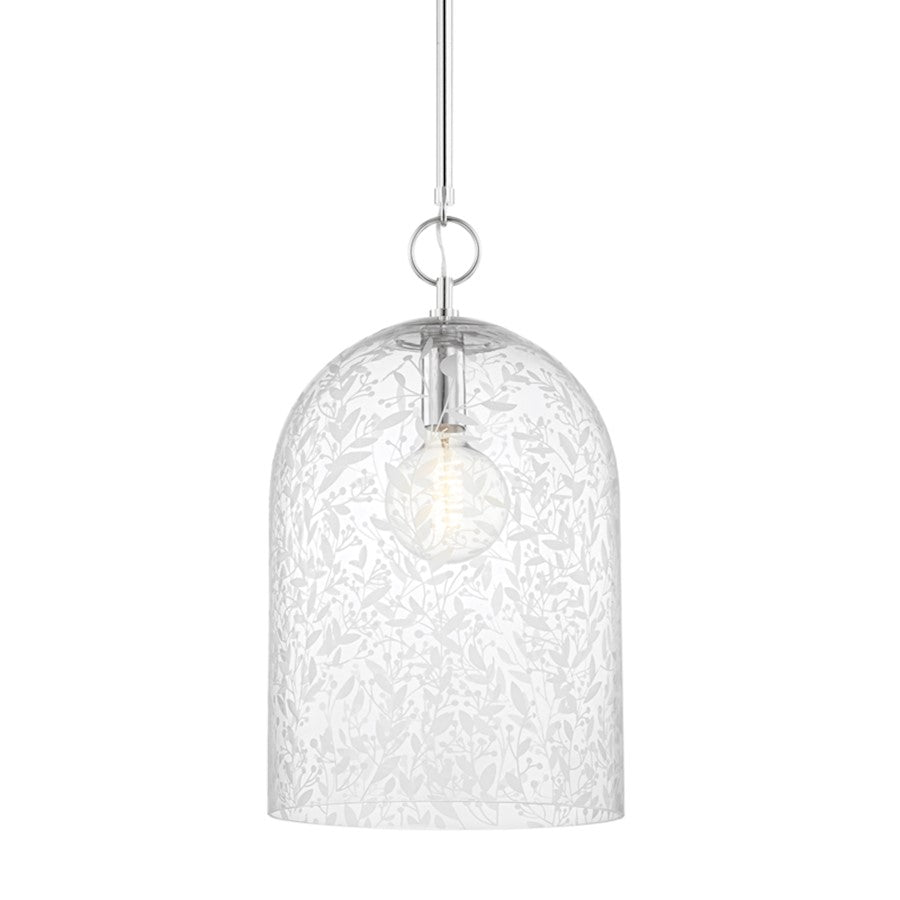 Hudson Valley Belleville 1 Light 25" Pendant in Polished Nickel/Clear - 7514-PN