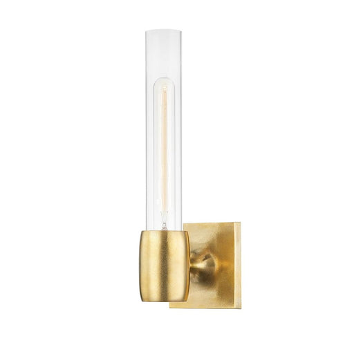 Hudson Valley Hogan 1 Light Wall Sconce in Aged Brass/Clear - 7551-AGB