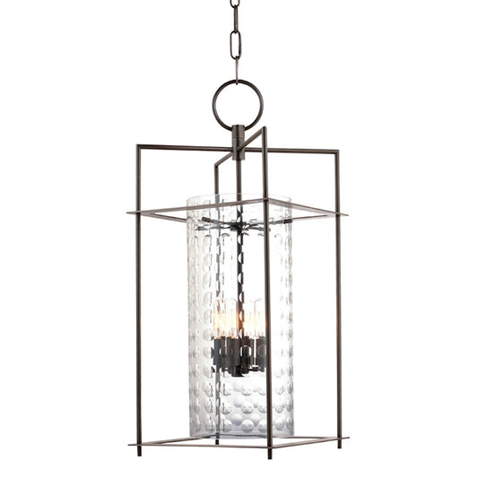 Hudson Valley Esopus 3 Light Lantern, Old Bronze/Clear - 7609-OB