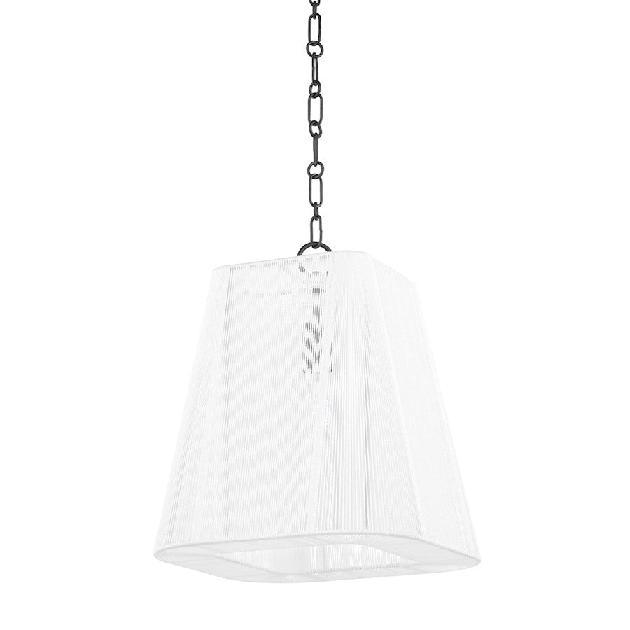 Hudson Valley Verona Beach 1 Light Small Pendant in Old Bronze/White - 7614-OB