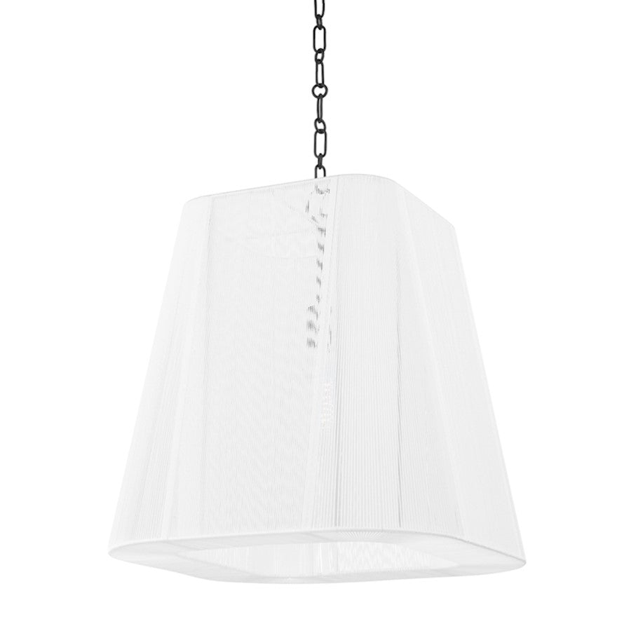 Hudson Valley Verona Beach 1 Light Large Pendant, Old Bronze/White - 7619-OB