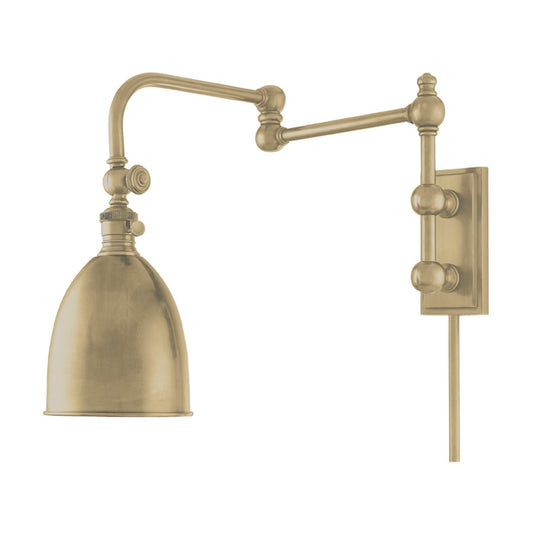 Roslyn 1 Light Wall Sconce, Aged Brass